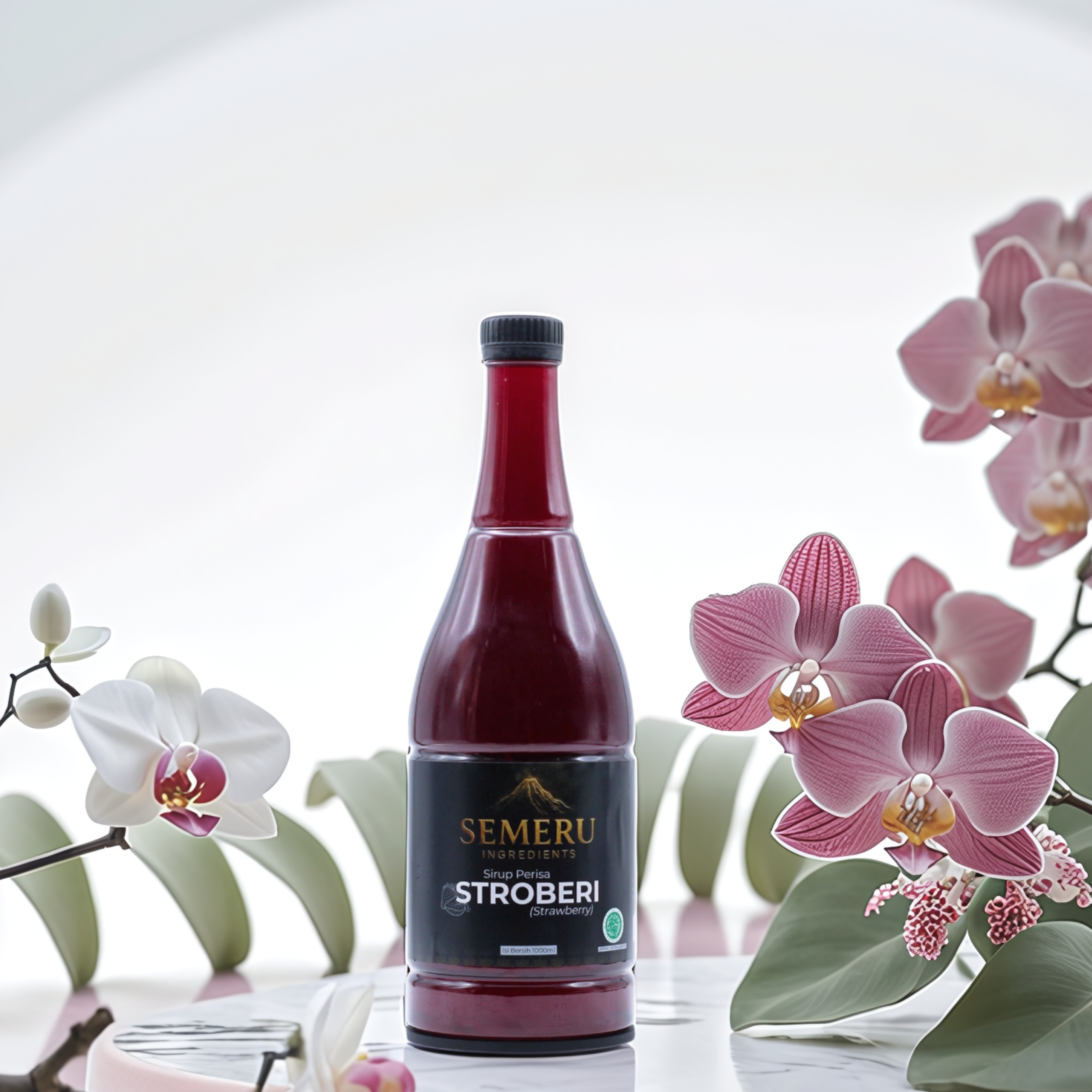 Sirup Strawberry Premium Semeru Ingredients – Sirup Stroberi untuk Cafe 1000ml