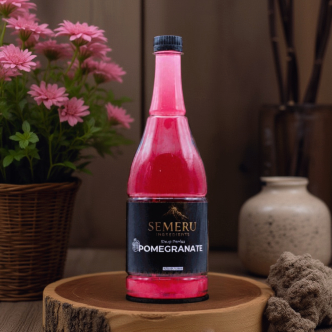 Sirup Pomegranate Premium Semeru Ingredients – Sirup Buah Delima Mocktail 1000ml